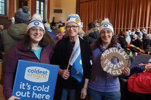 Alison and two participants at the St James, Coldest Night of the Year fundraiser event